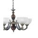 Candelabre, Lustre - Candelabru 5 brate design italian din alama cu lemn 3610