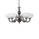 Candelabre, Lustre - Candelabru 5 brate design italian din alama cu lemn 3610