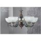 Candelabre, Lustre - Candelabru 5 brate design italian din alama cu lemn 3610