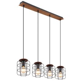 Pendule, Lustre suspendate - Lustra cu 4 Pendule minimaliste stil industrial Willa