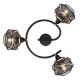 Plafoniere cu spoturi, Spoturi aplicate - Plafoniera metal negru/auriu BELLONA 3
