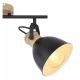 Plafoniere cu spoturi, Spoturi aplicate - Plafoniera metal stil industrial WIHO 2 negru/maro