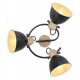 Plafoniere cu spoturi, Spoturi aplicate - Plafoniera metal stil industrial WIHO 3 negru/maro