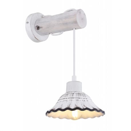 Aplice, corpuri de iluminat pentru pereti - Aplica cu suspensie stil industrial JOWITA alb-negru
