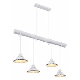 Pendule, Lustre suspendate - Lustra cu 4 pendule stil industrial JOWITA alb-negru