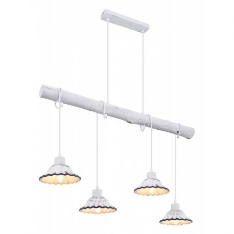 Pendule, Lustre suspendate - Lustra cu 4 pendule stil industrial JOWITA alb-negru