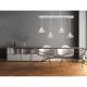 Pendule, Lustre suspendate - Lustra cu 4 pendule stil industrial JOWITA alb-negru