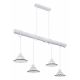 Pendule, Lustre suspendate - Lustra cu 4 pendule stil industrial JOWITA alb-negru