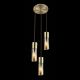 Pendule, Lustre suspendate - Lustra moderna cu 3 pendule ANNIKA alama
