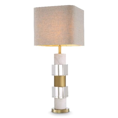 Veioze - Veioza/ lampa de masa LUX Cullingham, alama antic/ alb