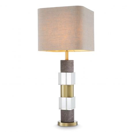 Veioze - Veioza/ lampa de masa LUX Cullingham, alama antic/ gri