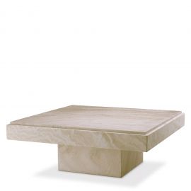 Masute Living - Masuta de cafea design LUX din travertin Sartoria, 83x83cm