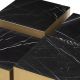 Masute Living - Set de 4 masute de cafea design LUX Esposito, alama periata/ marmura neagra