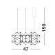 Pendule, Lustre suspendate - Lustra LED moderna design deosebit NEBULA 47cm