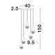 Pendule, Lustre suspendate - Lustra moderna cu 5 pendule design minimalist VEDA