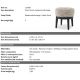 Banchete-Tabureti - Taburete elegant design LUX Jarrett, Mademoiselle beige