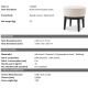 Banchete-Tabureti - Taburete elegant design LUX Jarrett, Boucle crem