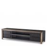 Comoda TV design LUX Talbot furnir gri carbune/ medium bronze