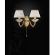 Aplice, corpuri de iluminat pentru pereti - Aplica de perete clasica cu 2 brate din alama design italian 6502