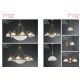 Pendule, Lustre suspendate - Candelabru din alama design italian 6+2L 7102