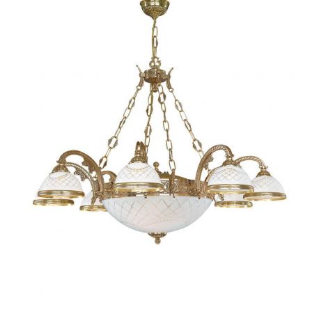 Pendule, Lustre suspendate - Candelabru din alama design italian 8+3L 7102