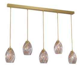 Pendule, Lustre suspendate - Lustra moderna cu 5 pendule design italian 10034 multicolor