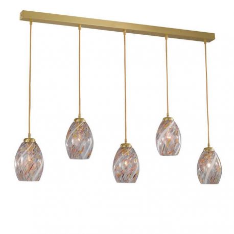 Pendule, Lustre suspendate - Lustra moderna cu 5 pendule design italian 10034 multicolor