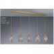 Pendule, Lustre suspendate - Lustra moderna cu 5 pendule design italian 10034 multicolor