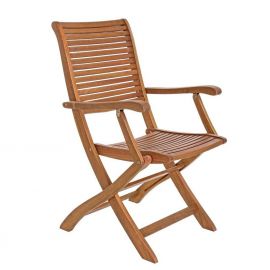 Scaune - Set de 2 scaune pliabile pentru exterior din lemn de salcam NOEMI