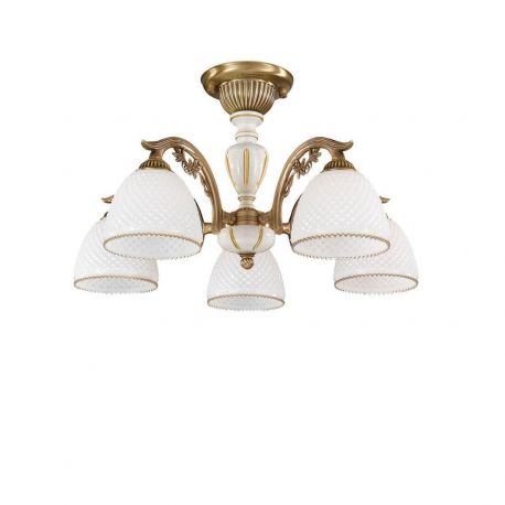 Lustre aplicate - Lustra aplicata clasica din alama 5 brate design italian 8606