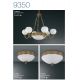 Aplice, corpuri de iluminat pentru pereti - Aplica clasica din alama cu 2 brate design italian 9350
