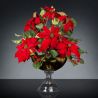 Aranjament floral mare decor festiv design LUX ALICE RED STAR H-105cm