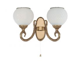 Aplice, corpuri de iluminat pentru pereti - Aplica clasica din alama cu 2 brate design italian 8550