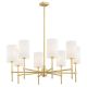 Candelabre, Lustre - Lustra cu 8 brate eleganta ABRUZZO alb