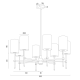 Candelabre, Lustre - Lustra cu 8 brate eleganta ABRUZZO negru