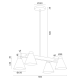 Candelabre, Lustre - Lustra cu 4 brate design modern AVALONE negru