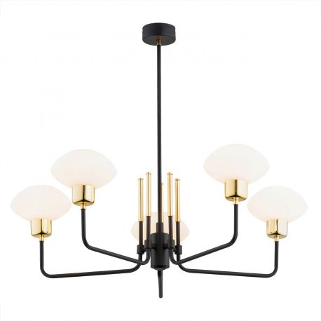 Pendule, Lustre suspendate - Lustra cu 5 brate design moderna RAVELLO negru
