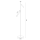 Lampadare - Lampadar, lampa de podea design modern TORRE negru, alama