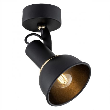Plafoniere cu spoturi, Spoturi aplicate - Spot aplicat directionabil modern Twist negru