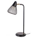 Veioza, lampa de masa design industrial Fanny negru, auriu