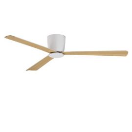 Lustre cu ventilator - Ventilator de tavan cu telecomanda design modern DELL alb/lemn