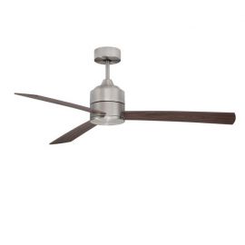 Lustre cu ventilator - Ventilator de tavan cu telecomanda design modern AXEL otel nuc/stejar