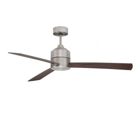 Lustre cu ventilator - Ventilator de tavan cu telecomanda design modern AXEL otel nuc/stejar