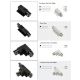 Spoturi, Proiectoare pe sina - Sina trifazata neagra incastrabila 2m TRACK 3LINE GIPS BK