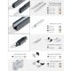 Accesorii iluminat - Accesoriu, conector liniar negru pentru sinele trifazate Track si GIPS