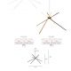 Pendule, Lustre suspendate - Lustra LED suspendata design modern SPIDER aurie