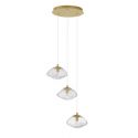 Lustra moderna cu 3 Pendule design decorativ KING aurie