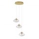 Pendule, Lustre suspendate - Lustra moderna cu 3 Pendule design decorativ KING aurie