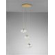 Pendule, Lustre suspendate - Lustra moderna cu 3 Pendule design decorativ KING aurie