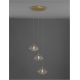 Pendule, Lustre suspendate - Lustra moderna cu 3 Pendule design decorativ KING aurie